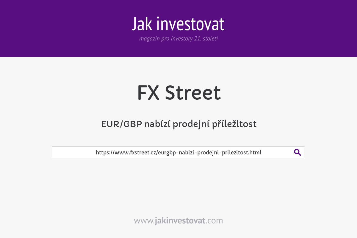 EUR/GBP nabízí prodejní příležitost