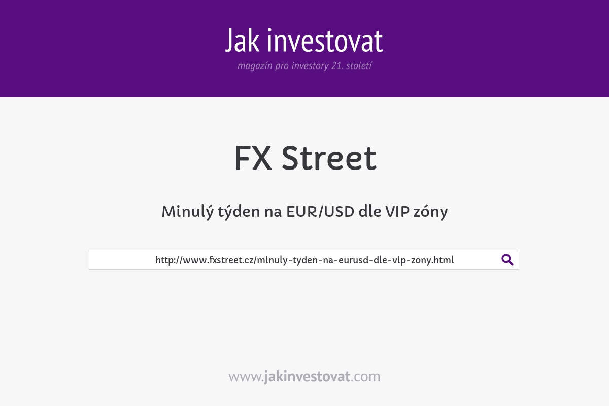 Minulý týden na EUR/USD dle VIP zóny