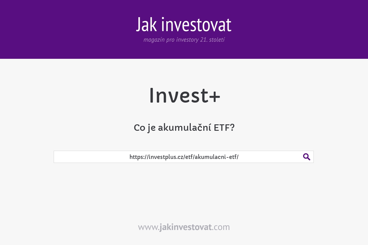 Co je akumulační ETF?