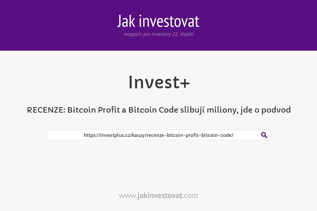 RECENZE: Bitcoin Profit a Bitcoin Code slibují miliony, jde o podvod