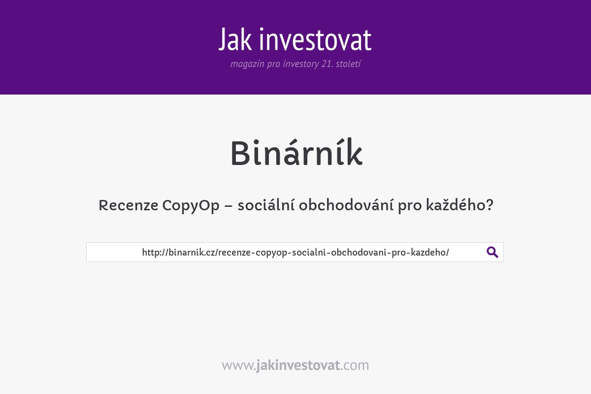Recenze CopyOp – sociální obchodování pro každého?