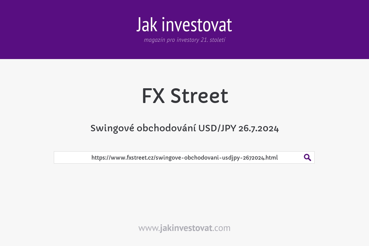 Swingové obchodování USD/JPY 26.7.2024