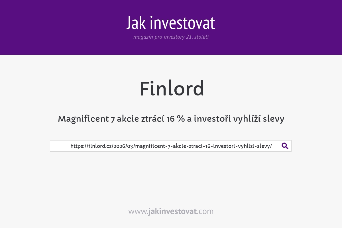 Magnificent 7 akcie ztrácí 16 % a investoři vyhlíží slevy