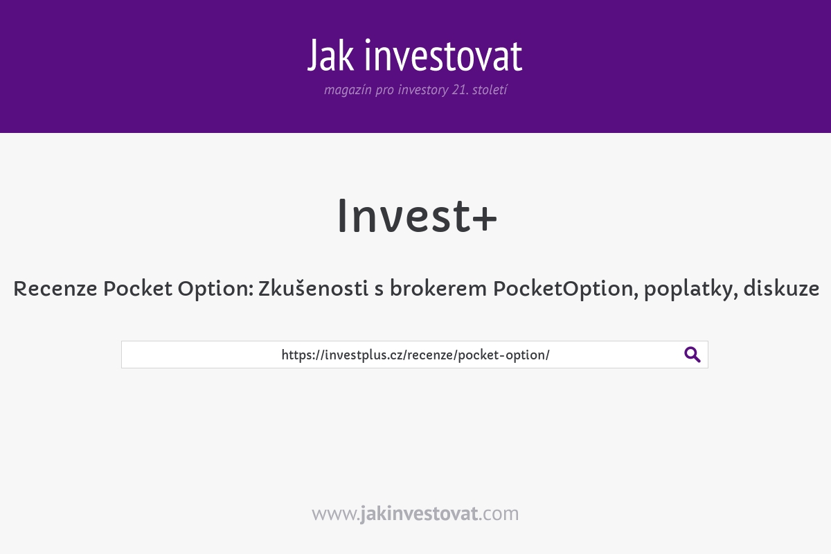 Recenze Pocket Option: Zkušenosti s brokerem PocketOption, poplatky, diskuze