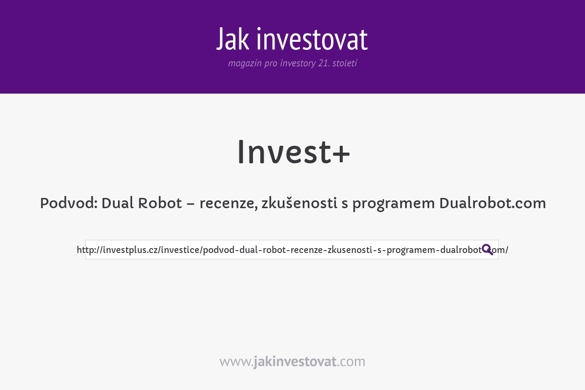 Podvod: Dual Robot – recenze, zkušenosti s programem Dualrobot.com