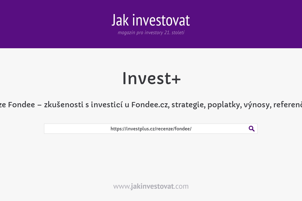 Recenze Fondee – zkušenosti s investicí u Fondee.cz, strategie, poplatky, výnosy, referenční kód