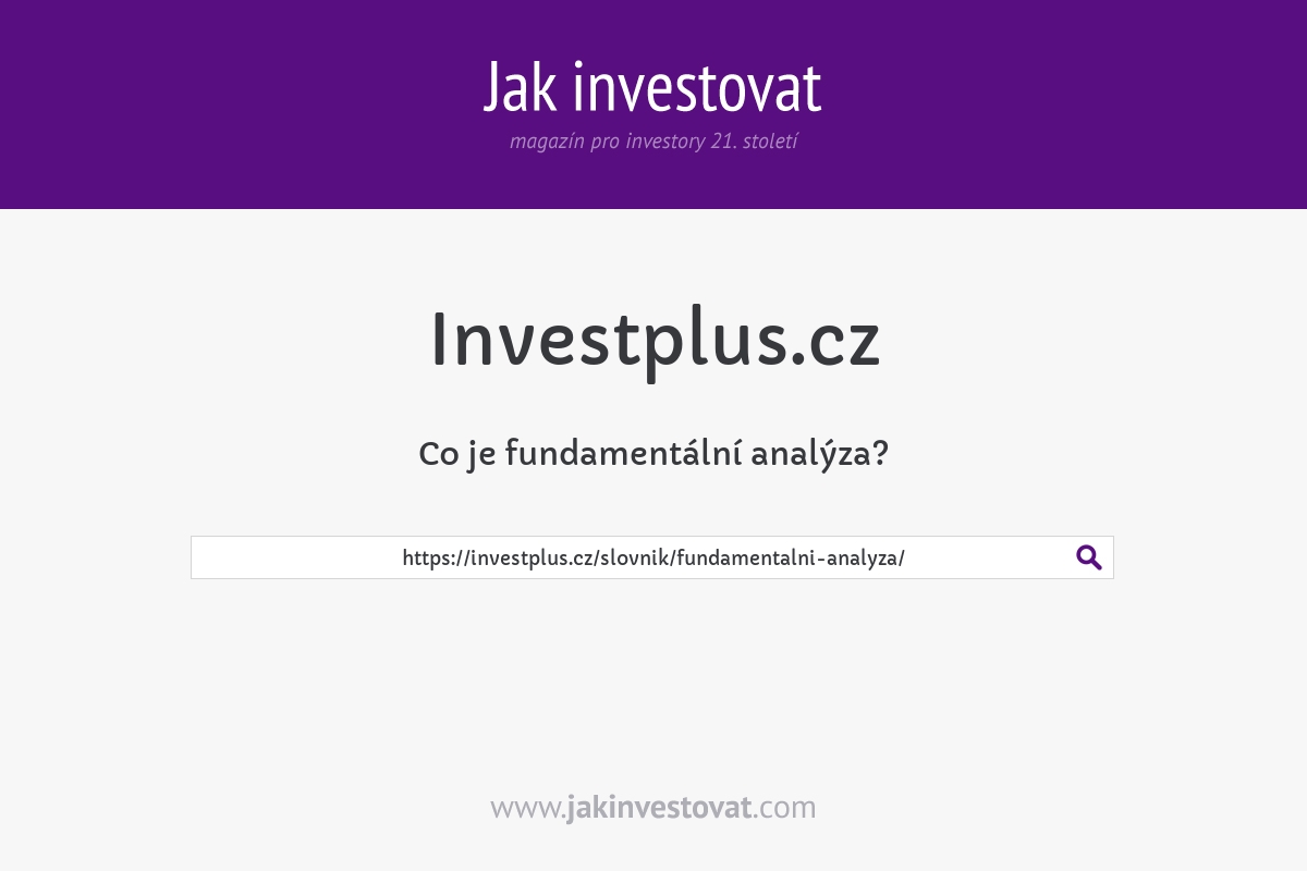 Co je fundamentální analýza?