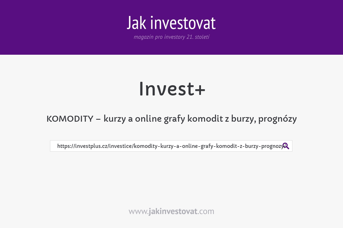 KOMODITY – kurzy a online grafy komodit z burzy, prognózy