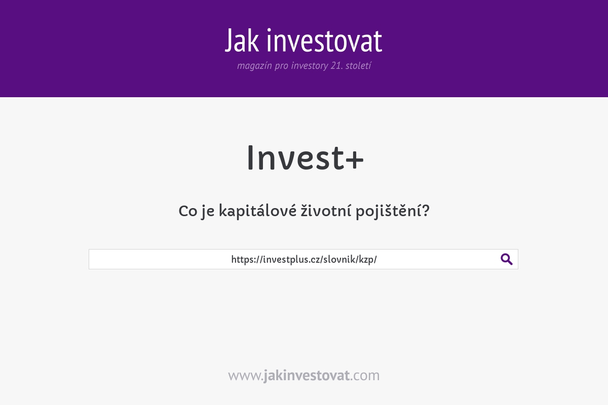 Co je kapitálové životní pojištění?